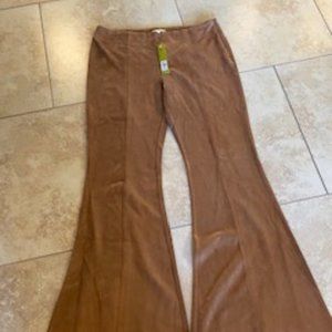 BRAND NEW soft suede bell bottom pants